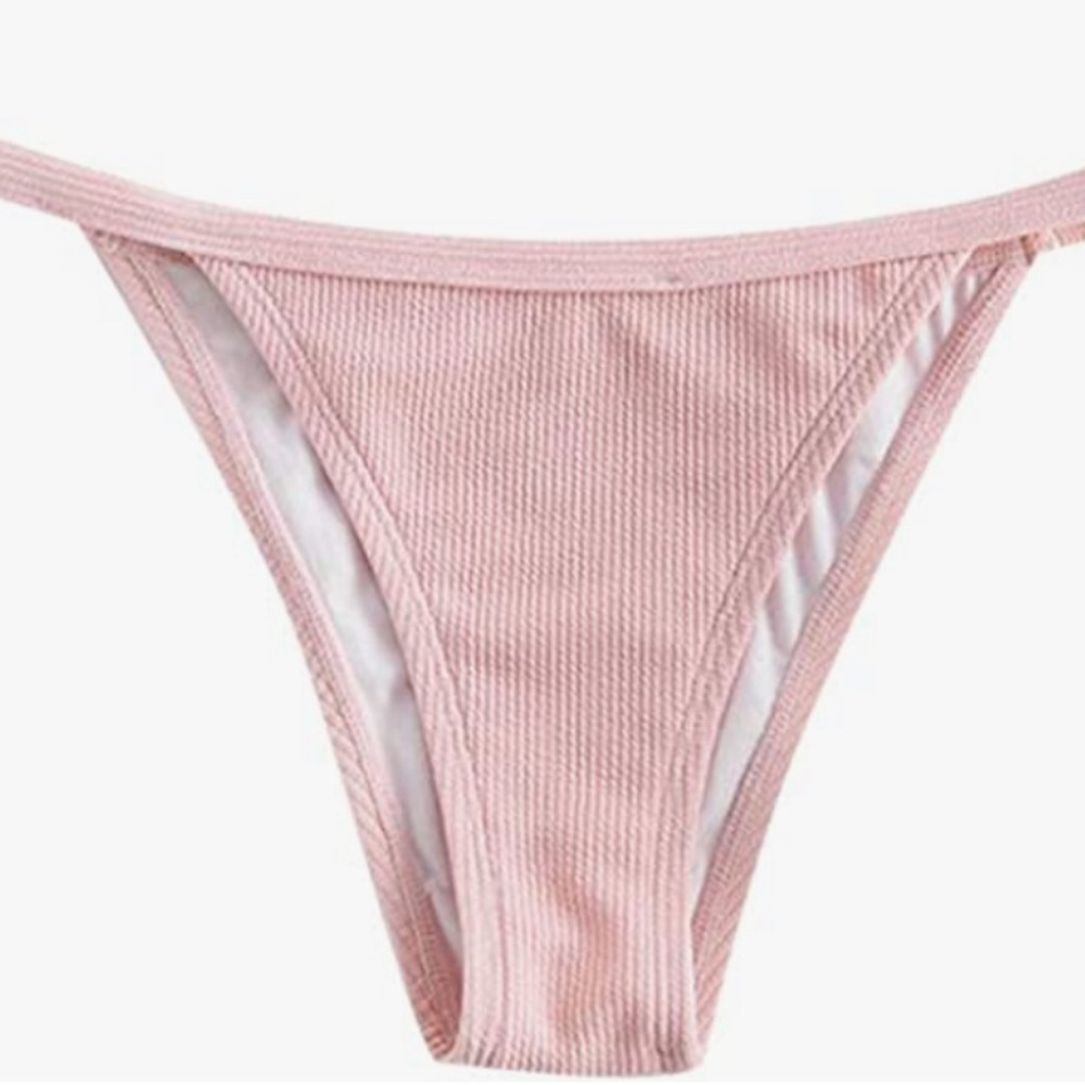 Women's Ribbed Square Neck Bikini Set - Picture 6 of 7